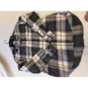 Old Navy The Boyfriend Shirt Plaid Button-Up Shirt Size S